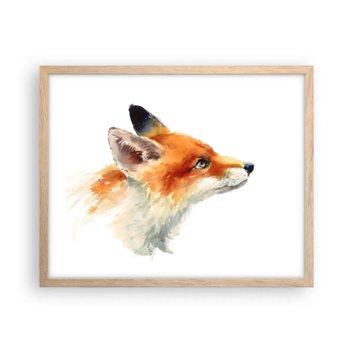 Poster in einem Rahmen aus heller Eiche - Man kann nie vorsichtig genug sein - 50x40 cm