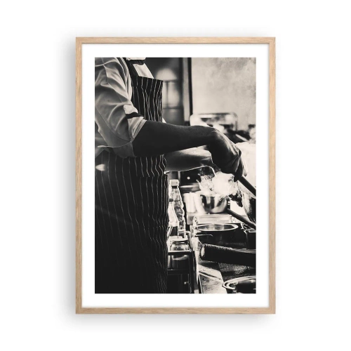 Poster in einem Rahmen aus heller Eiche - Alchemie der Aromen - 50x70 cm