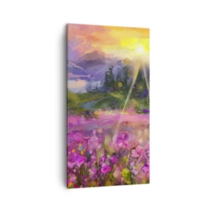 Bild auf Leinwand - Leinwandbild - Im Tal unter dem Schutz der Sonne - 45x80 cm