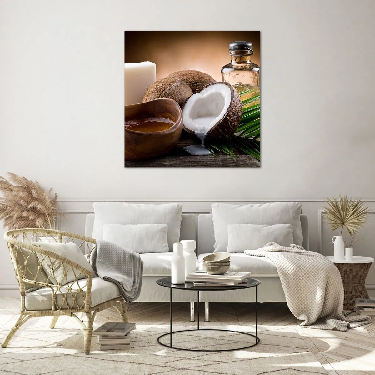 Glasbild - Bild auf glas - Gesundheit von tropischen Inseln - 40x40 cm