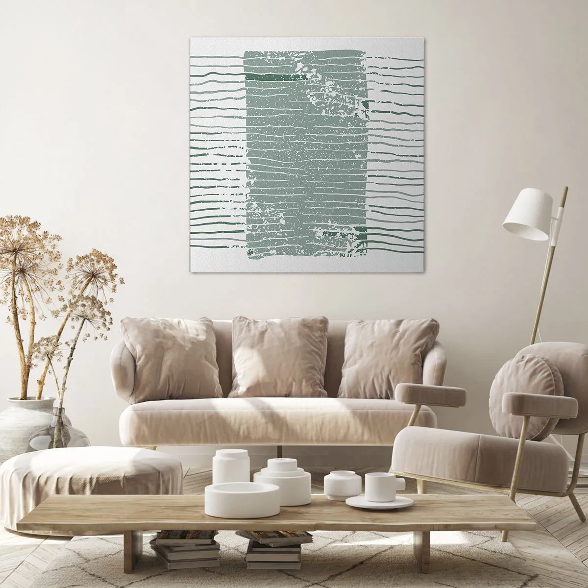 Bild auf Leinwand - Leinwandbild - Marine Abstraktion - 50x50 cm