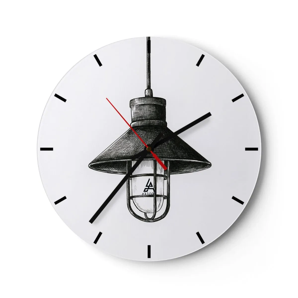 Wanduhr - Glasuhr - Wie vor Jahren… - 40x40 cm