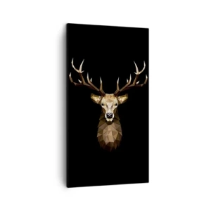 Bild auf Leinwand - Leinwandbild - Kubistischer Hirsch - 45x80 cm
