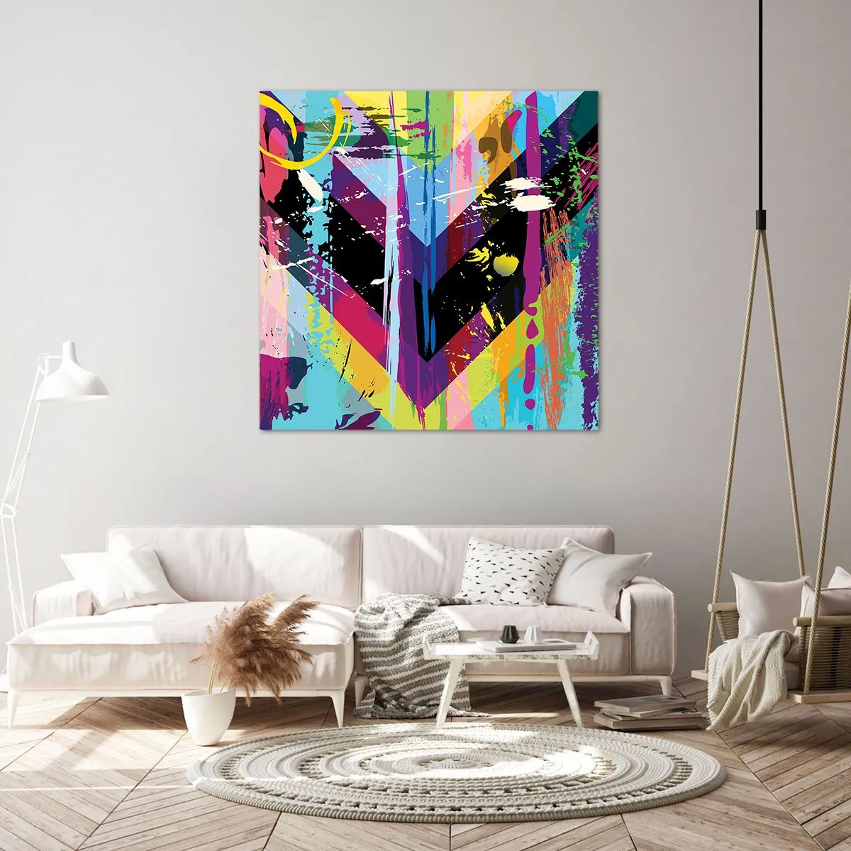 Bild auf Leinwand - Leinwandbild - Von oben nach unten - 40x40 cm