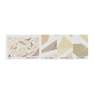 Fototapetenmuster Standard Eco - Buntglas-Komposition - Minimalismus, Pastell, Boho - 100x30 cm
