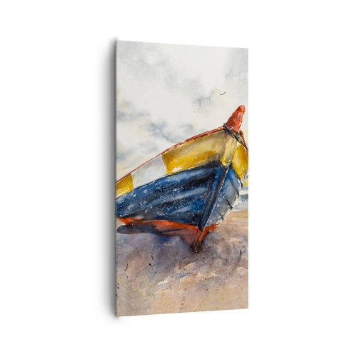 Bild auf Leinwand - Leinwandbild - Erholung am Ufer - 65x120 cm