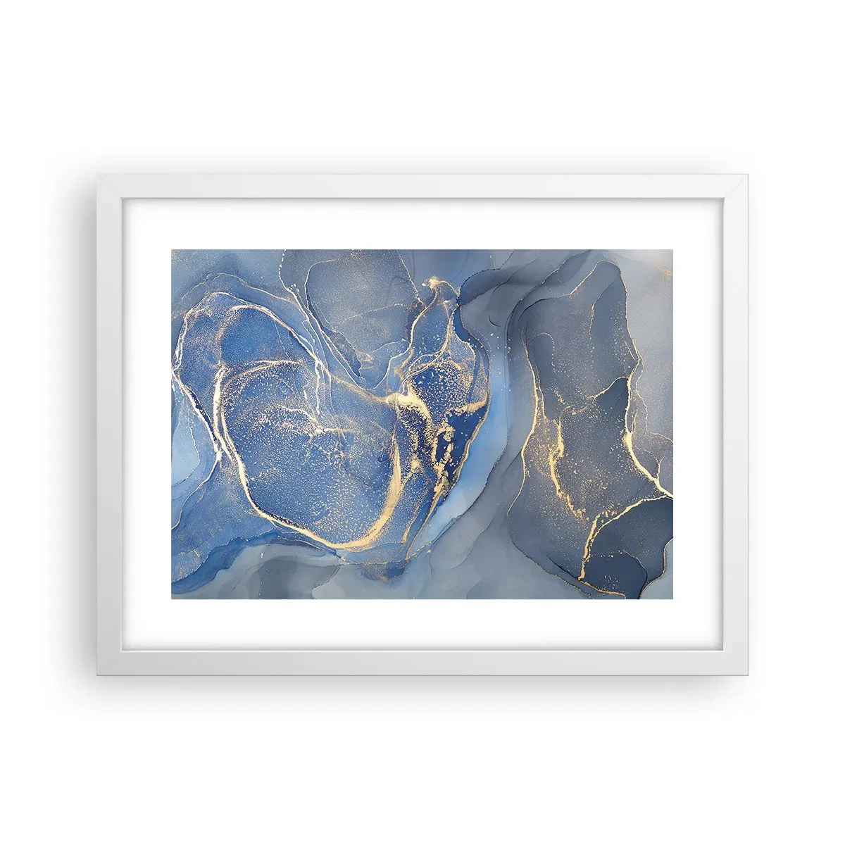 Poster in einem weißen Rahmen - Goldstaub - 40x30 cm