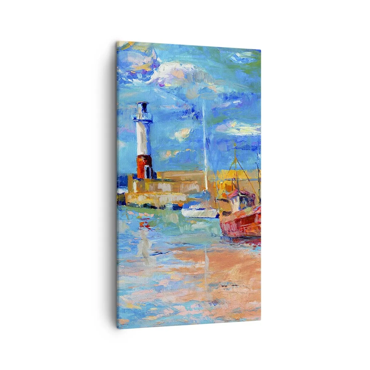 Bild auf Leinwand - Leinwandbild - Ein Nachmittag in der Regenbogenbucht - 45x80 cm