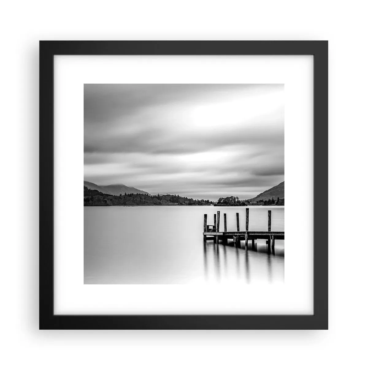 Poster in einem schwarzem Rahmen - Milde und Kraft - 30x30 cm