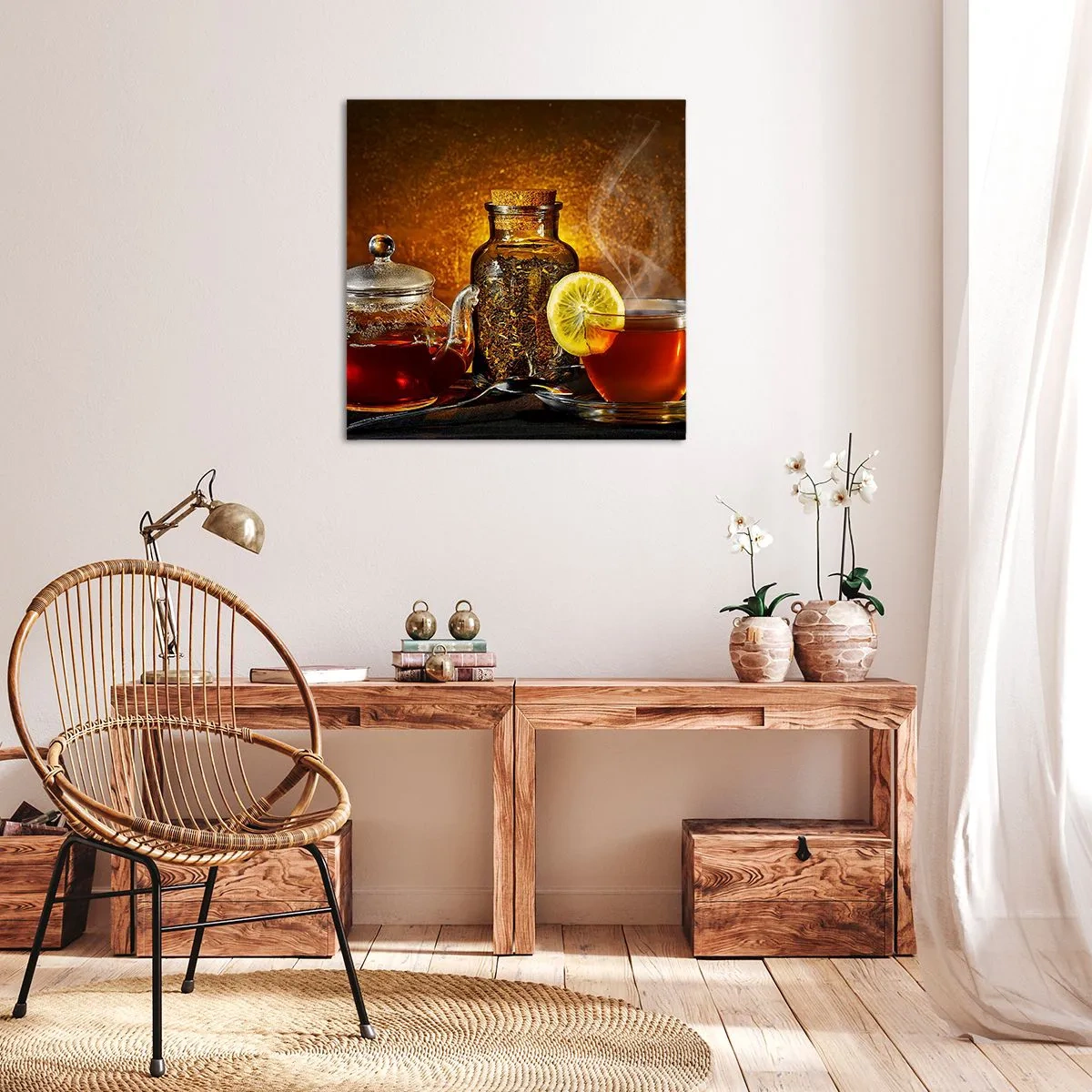 Bild auf Leinwand - Leinwandbild - Im Stil der niederländischen Meister - 60x60 cm