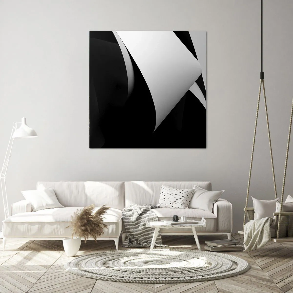 Bild auf Leinwand - Leinwandbild - Lichtflächen aus der Schattentiefe - 60x60 cm