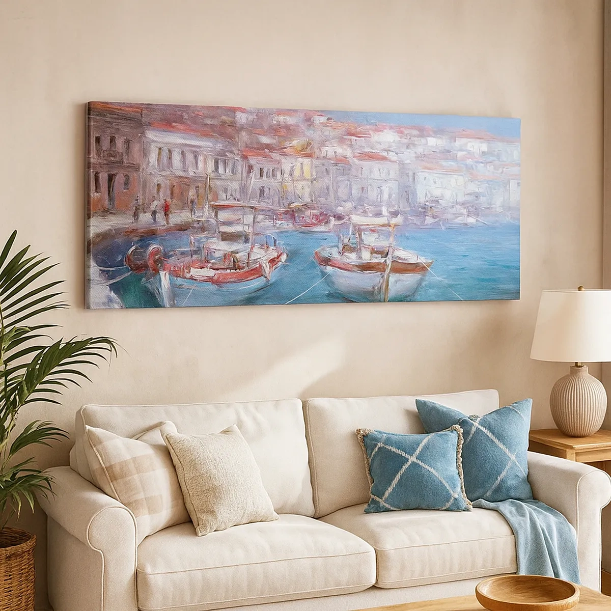 Bild auf Leinwand - Leinwandbild - Italienische Bucht - 30x30 cm