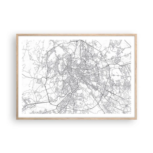 Poster in einem Rahmen aus heller Eiche - Römischer Kreis - 100x70 cm