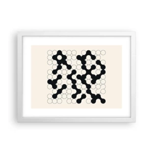 Poster in einem weißen Rahmen - Chinesisches Spiel – Variation - 40x30 cm