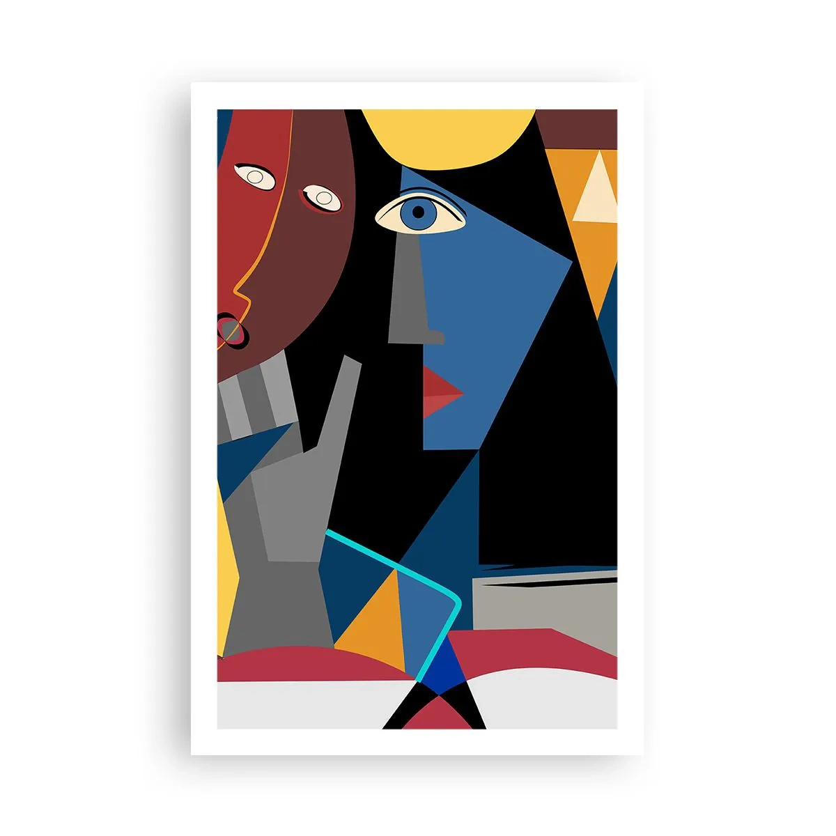 Poster - Gespräch zwischen Kubisten - 61x91 cm