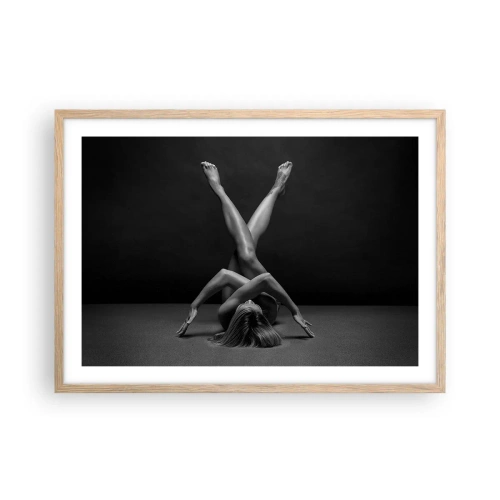 Poster in einem Rahmen aus heller Eiche - Die Geometrie der Nacktheit - 70x50 cm