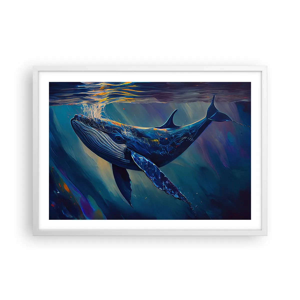 Poster in einem weißen Rahmen - Willkommen in meiner Welt - 70x50 cm