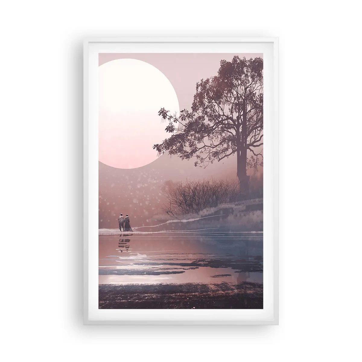 Poster in einem weißen Rahmen - Wunder der Nacht - 61x91 cm