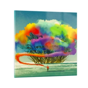 Glasbild - Bild auf glas - Erwecke diese Welt zum Leben - 30x30 cm