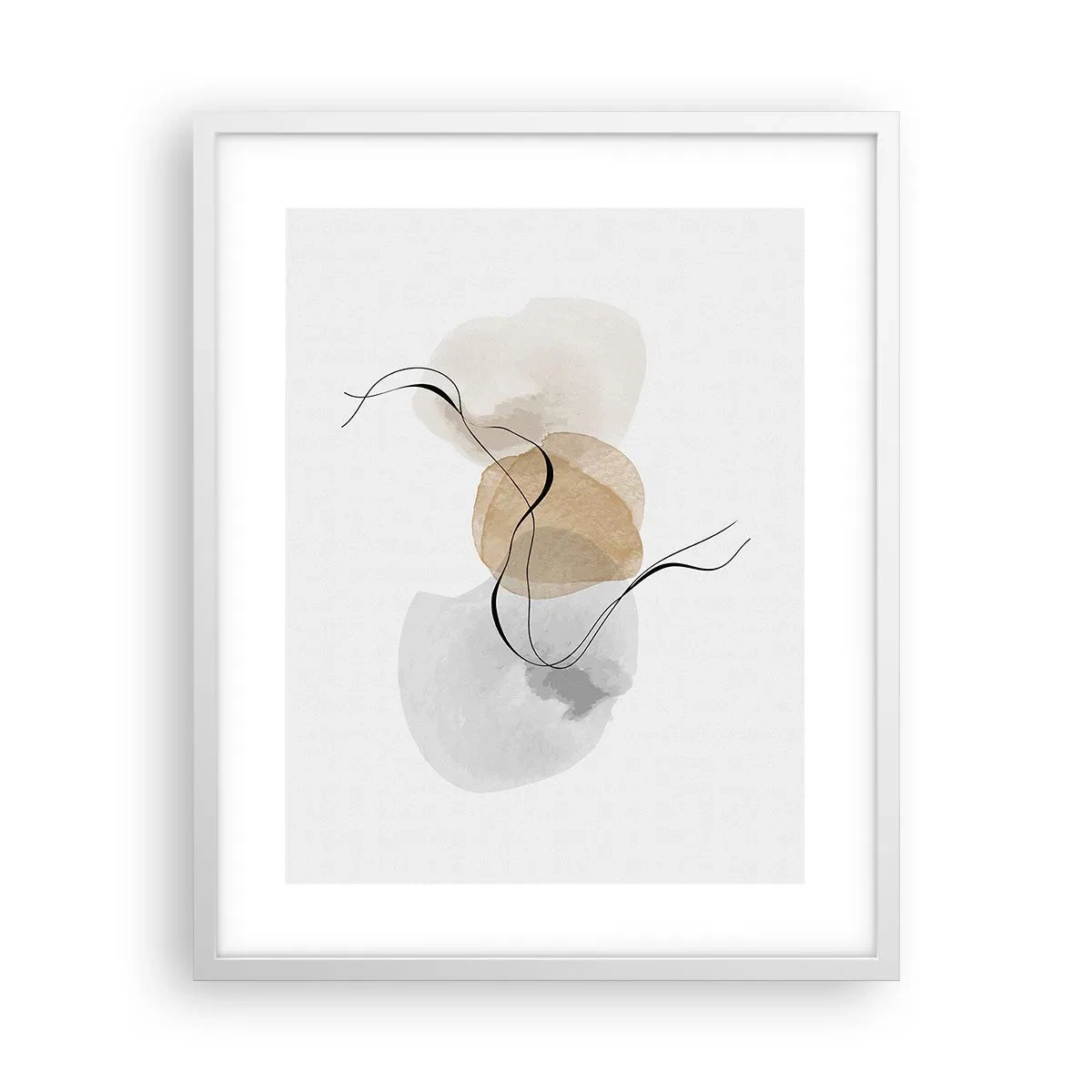 Poster in einem weißen Rahmen - Luftperlen - 40x50 cm