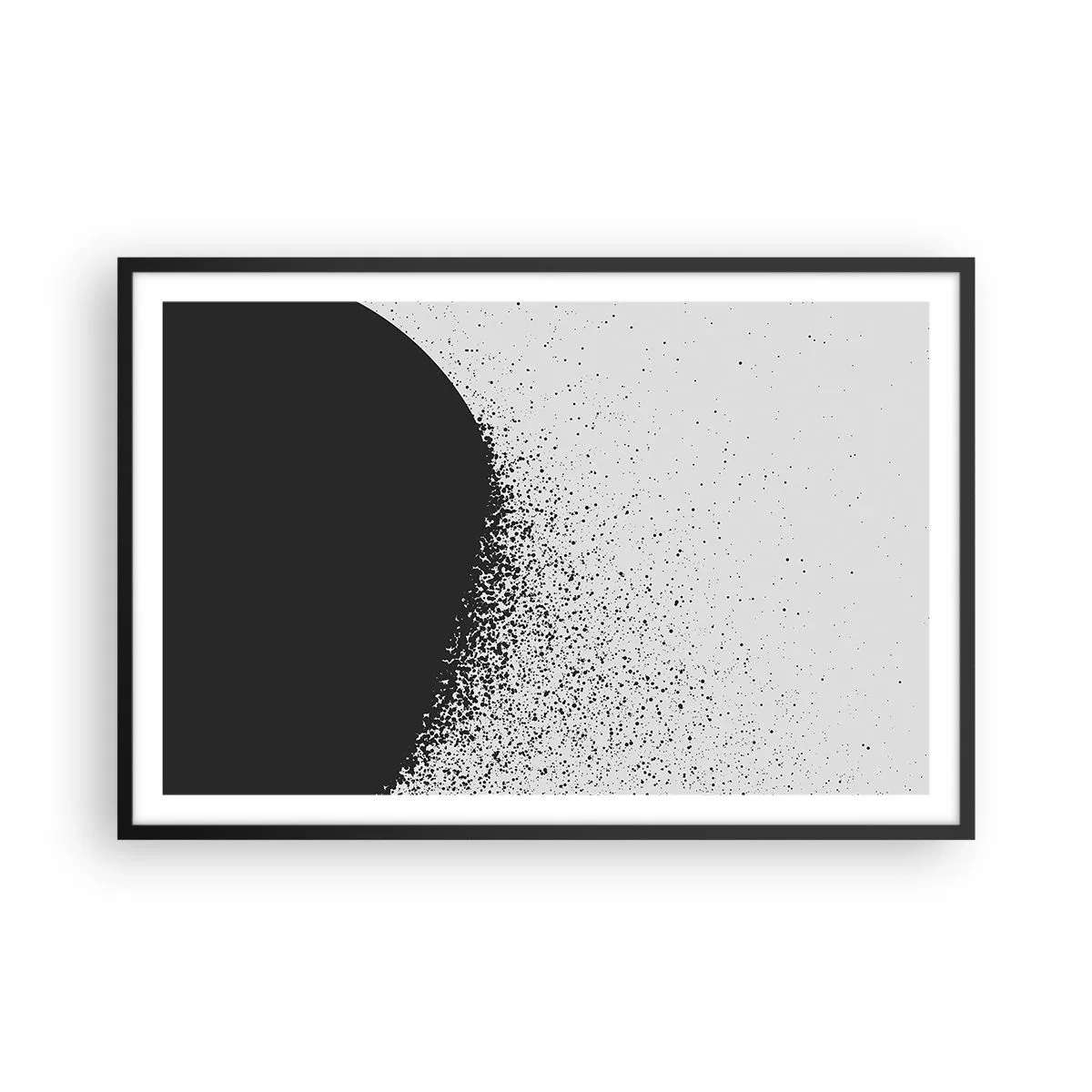 Poster in einem schwarzem Rahmen - Bewegung von Molekülen - 91x61 cm
