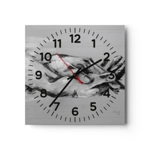 Wanduhr - Glasuhr - Anfang… - 40x40 cm