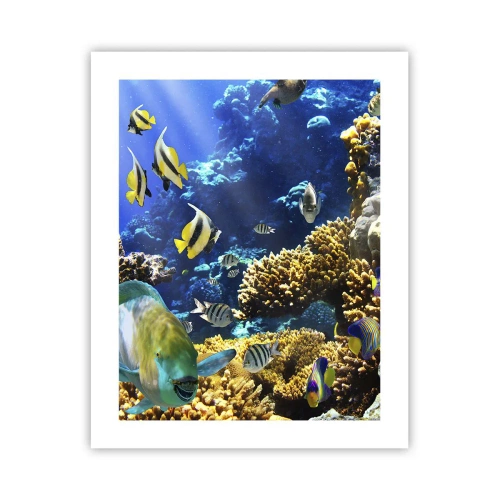 Poster - Viel Verkehr auf dem Ferienweg - 40x50 cm