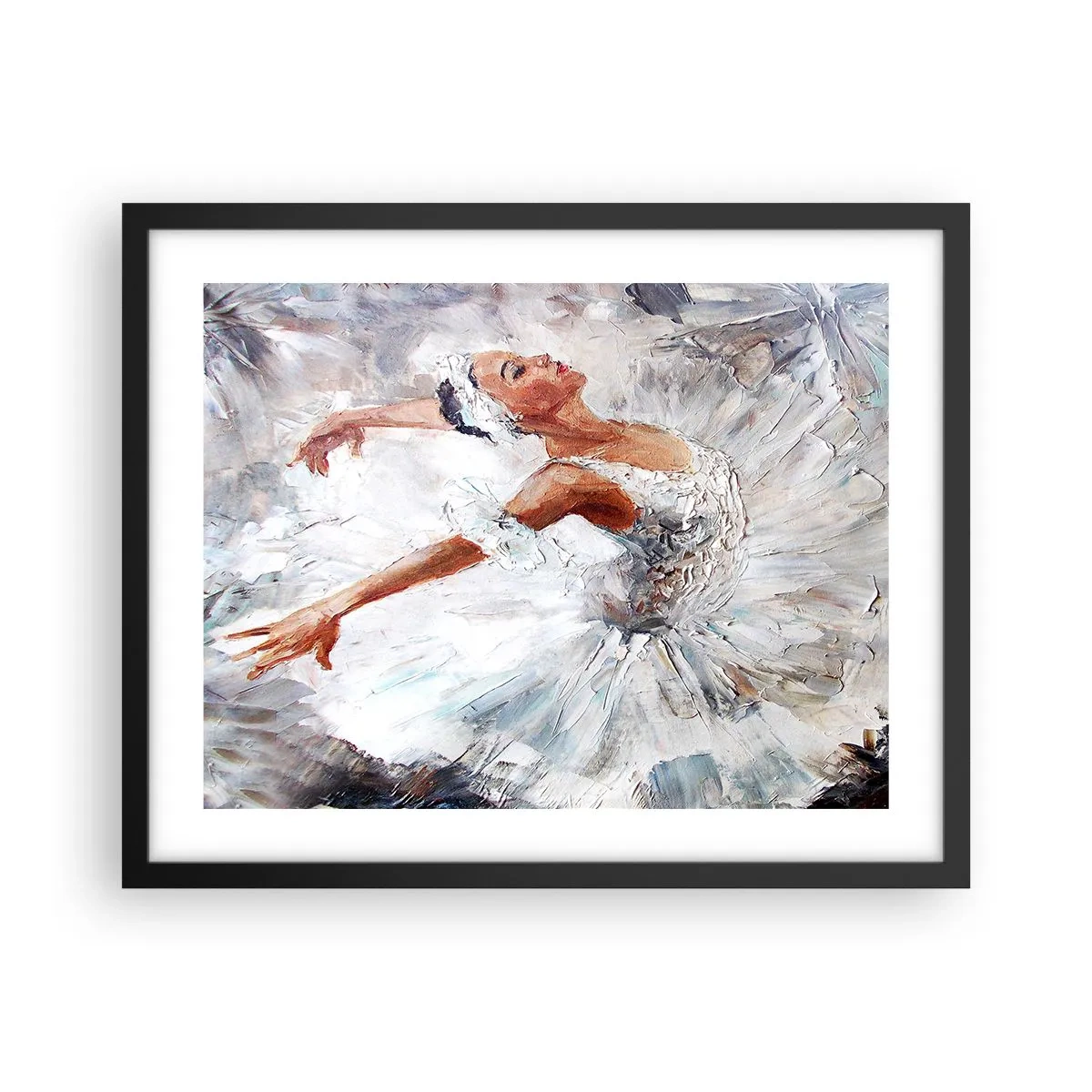 Poster in einem schwarzem Rahmen - Zart und leicht wie Tüll - 50x40 cm