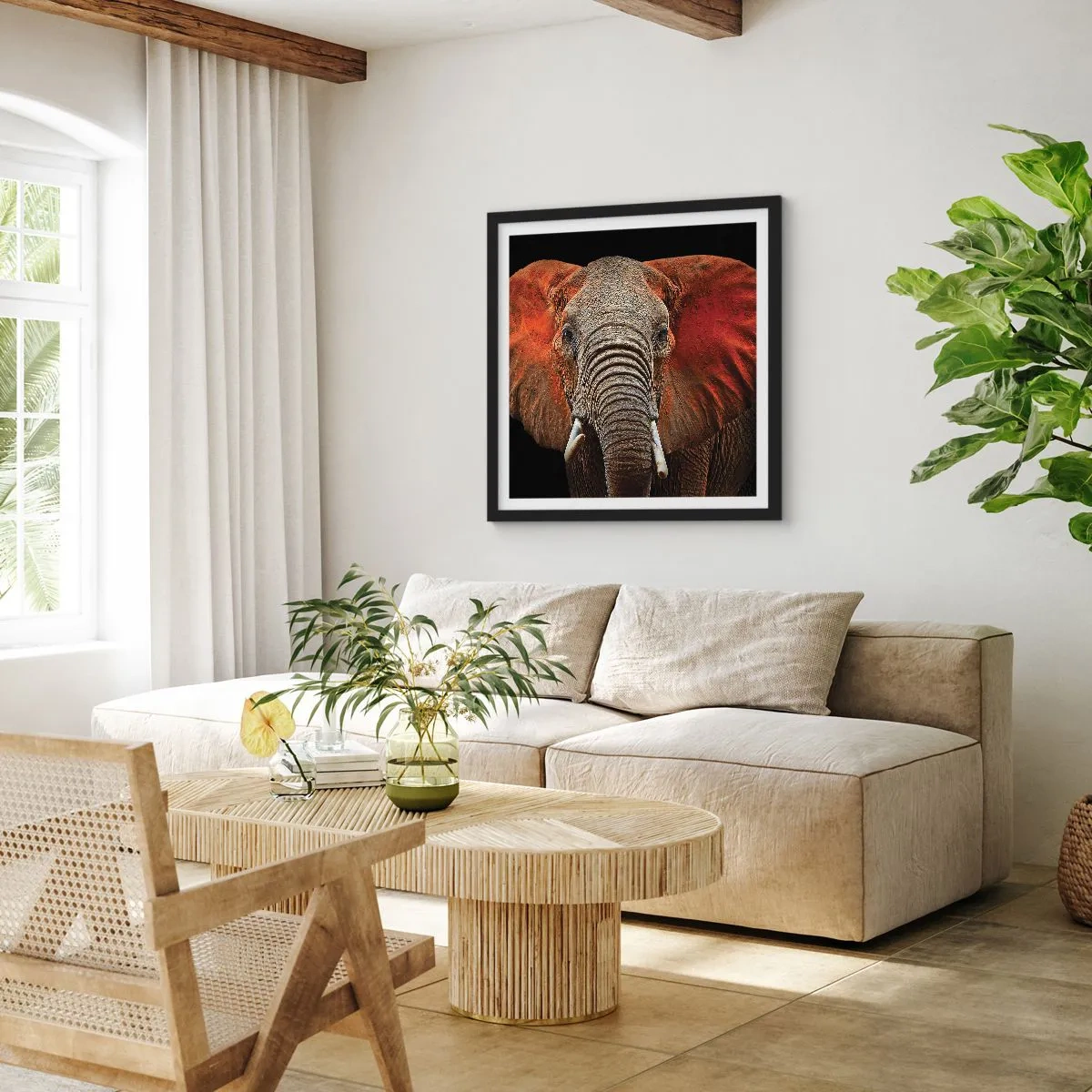 Poster in einem schwarzem Rahmen - Ich bin wild und du? - 30x30 cm