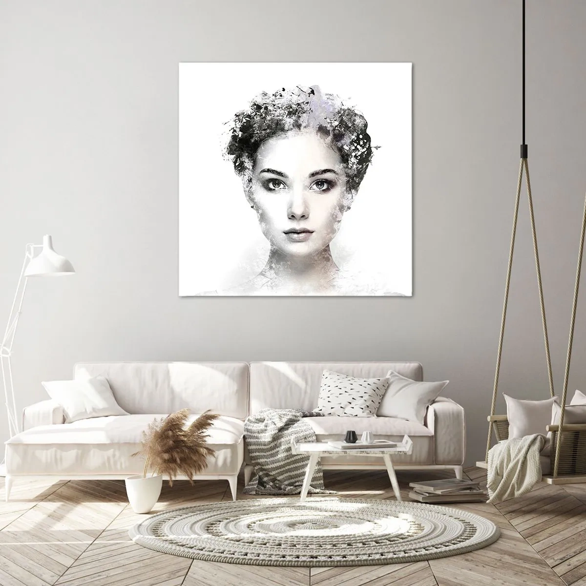 Bild auf Leinwand - Leinwandbild - Ein äußerst stilvolles Portrait - 70x70 cm