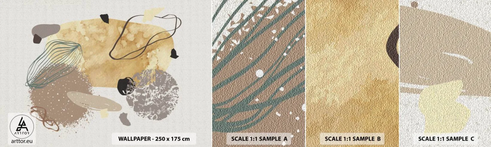 Fototapeten Muster Selbstklebend Deluxe Sticker - Angewandte Plumkologie - Abstraktion, Stück, Minimalismus - 100x30 cm