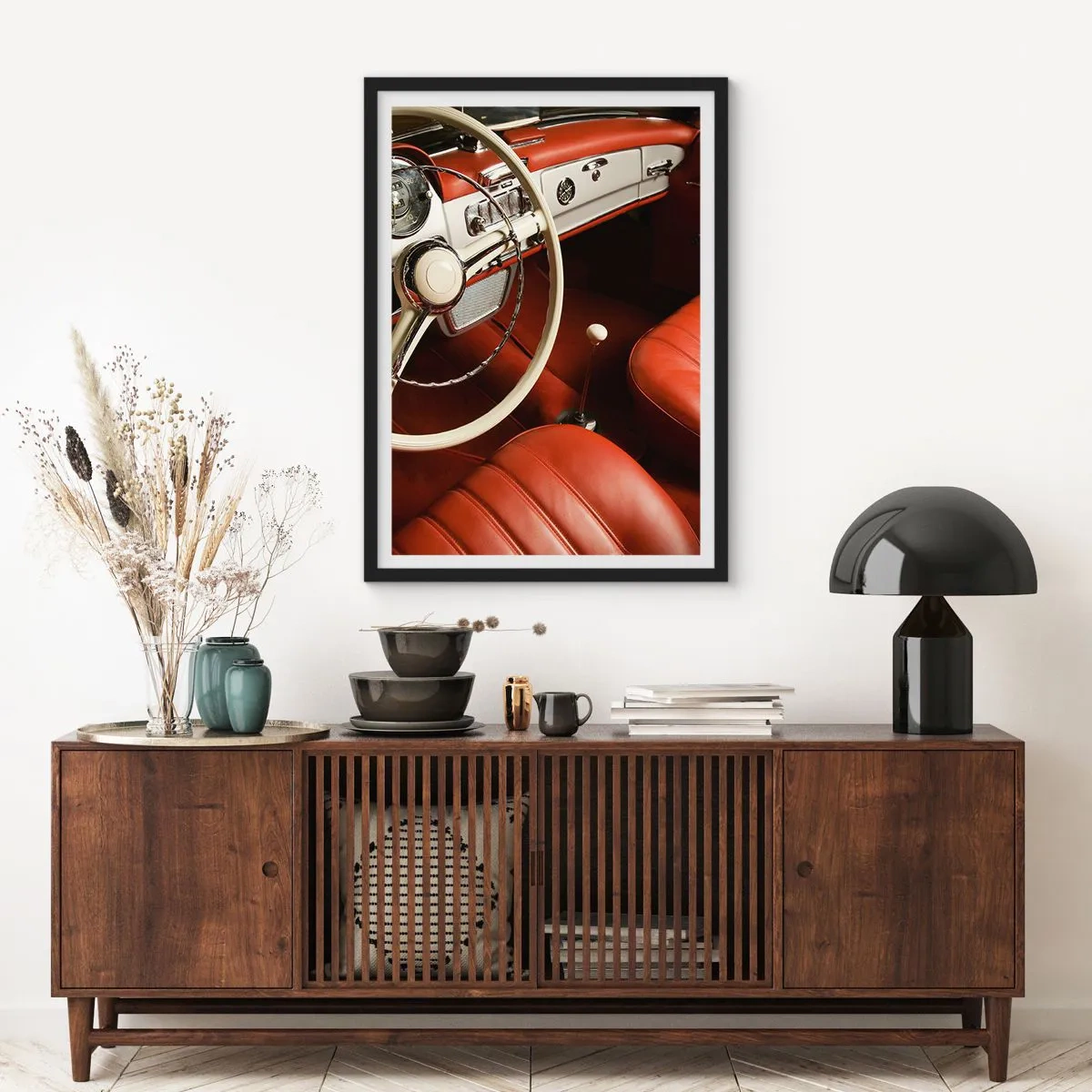 Poster in einem schwarzem Rahmen - Luxus im Vintagestil - 61x91 cm
