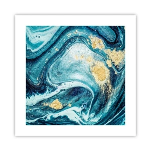 Poster - Blauer Wirbel - 40x40 cm