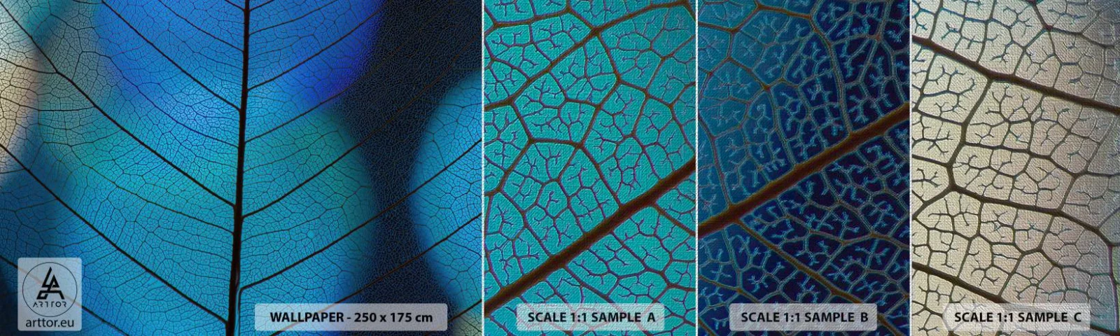 Fototapeten Muster Premium Canvas - Komplizierte Konstruktion - Blatt, Natur, Anlage - 100x30 cm