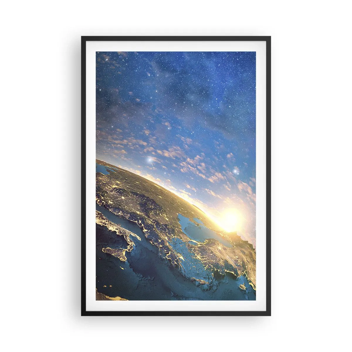Poster in einem schwarzem Rahmen - Schauen wir uns aus der Ferne an - 61x91 cm