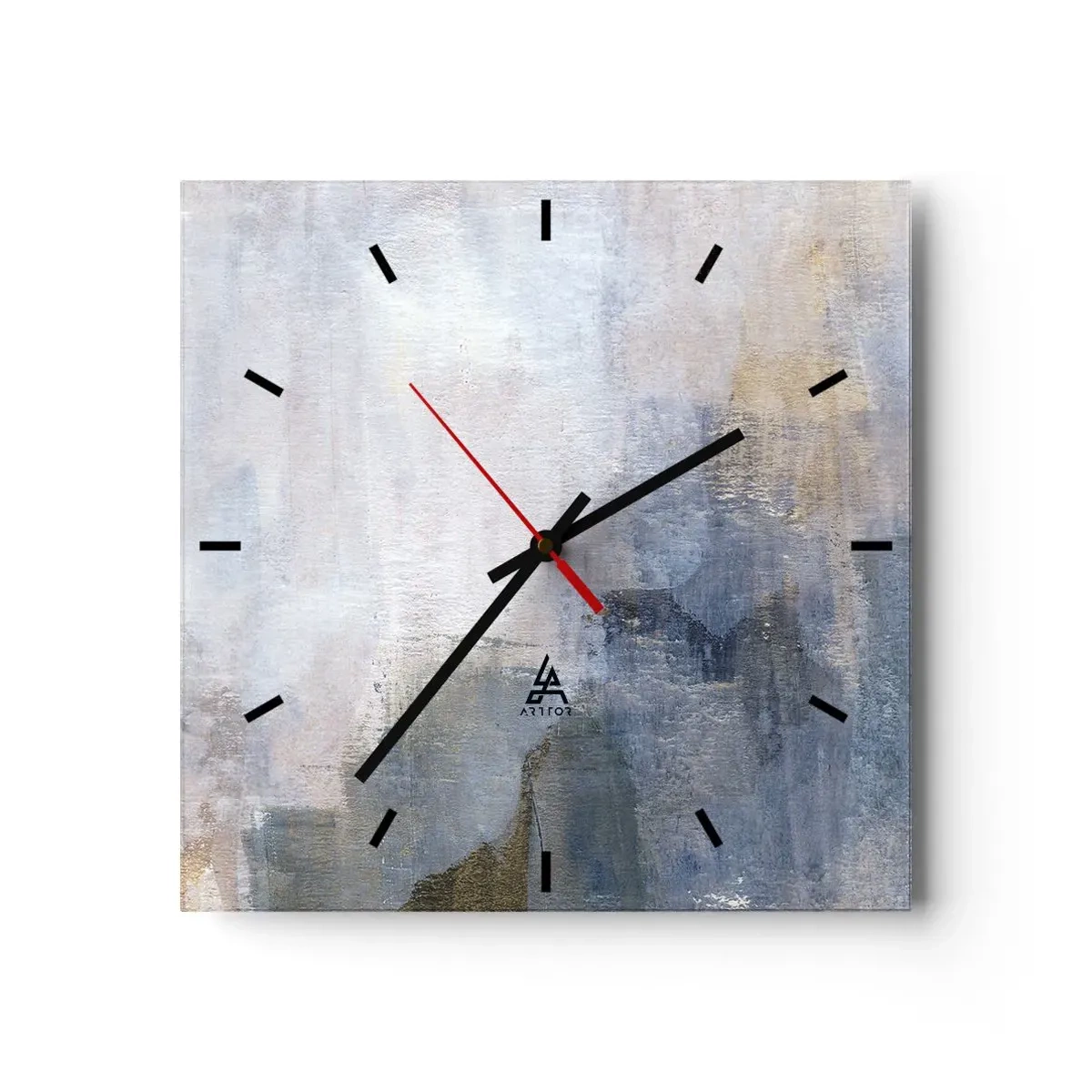 Wanduhr - Glasuhr - Farbtöne und Akkorde - 40x40 cm