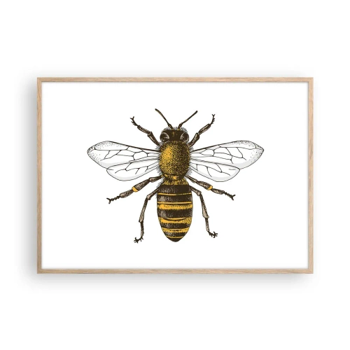 Poster in einem Rahmen aus heller Eiche - Schön und gut - 100x70 cm