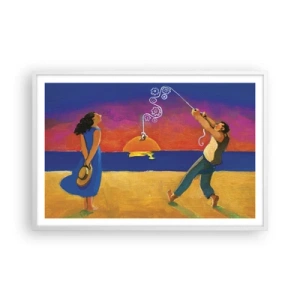 Poster in einem weißen Rahmen - Mehr als ein Sternchen vom Himmel - 91x61 cm