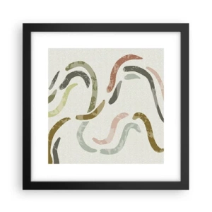 Poster in einem schwarzem Rahmen - Fröhlicher Tanz der Abstraktion - 30x30 cm