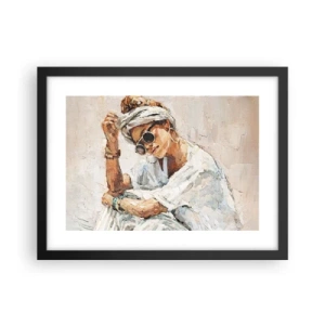 Poster in einem schwarzem Rahmen - Porträt in voller Sonne - 40x30 cm