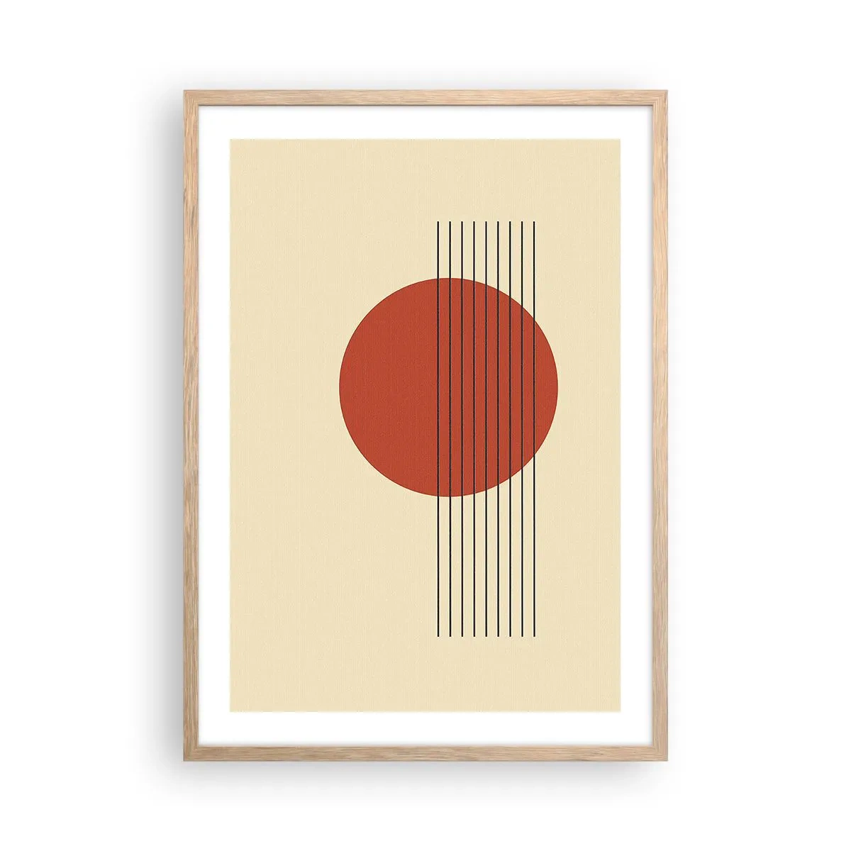 Poster in einem Rahmen aus heller Eiche - Immer wieder und weiter - 50x70 cm