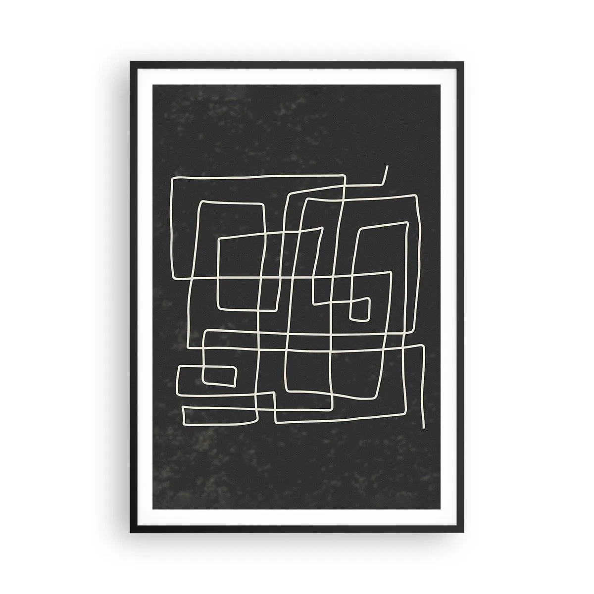 Poster in einem schwarzem Rahmen - Nicht so einfach - 70x100 cm