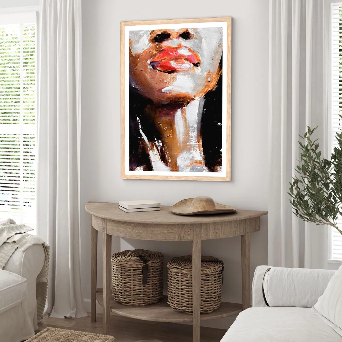 Poster in einem Rahmen aus heller Eiche - Stolz ohne Vorurteile - 70x100 cm