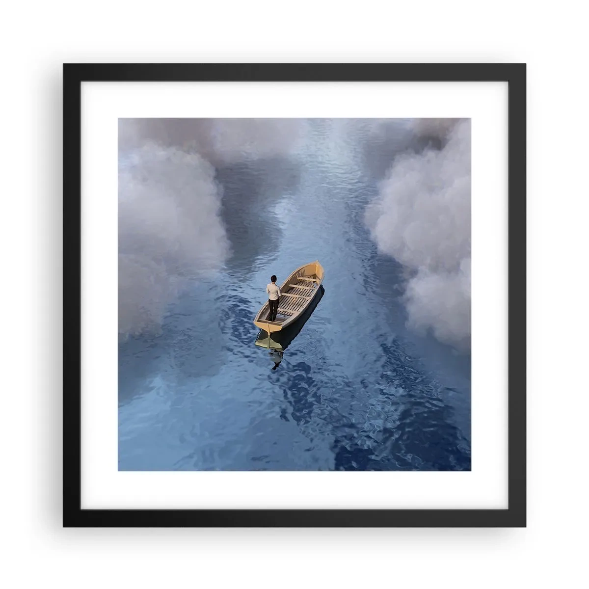 Poster in einem schwarzem Rahmen - Leben – Reise – unbekannt - 40x40 cm
