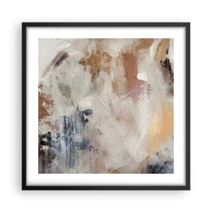 Poster in einem schwarzem Rahmen - Neblige Abstraktion - 50x50 cm