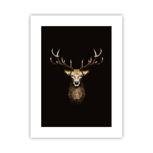 Poster - Kubistischer Hirsch - 30x40 cm