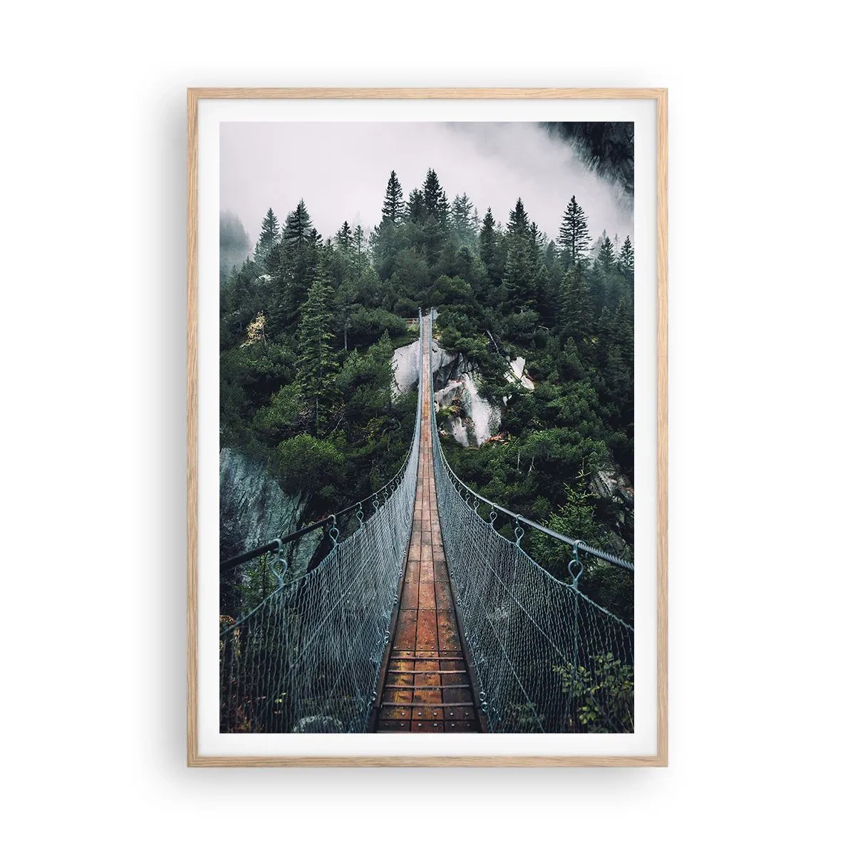 Poster in einem Rahmen aus heller Eiche - Nur für Überflieger - 70x100 cm