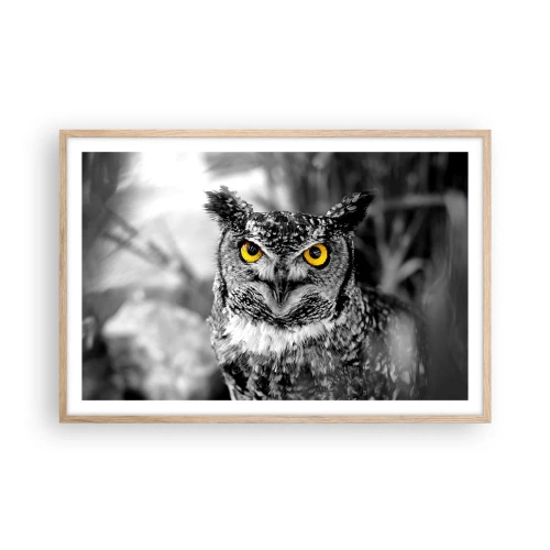 Poster in einem Rahmen aus heller Eiche - Nichts wird sich verstecken - 91x61 cm