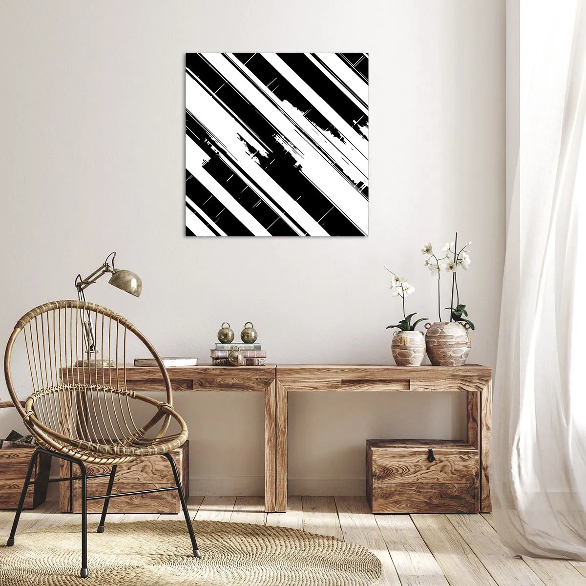 Bild auf Leinwand - Leinwandbild - Eine intensive und dynamische Komposition - 40x40 cm