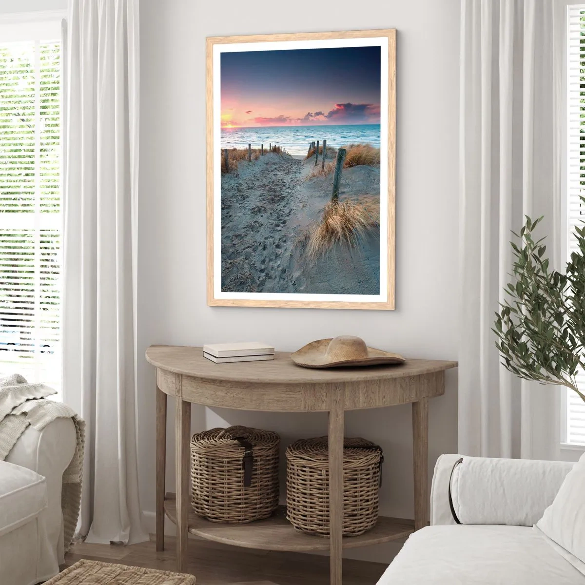 Poster in einem Rahmen aus heller Eiche - Du hast einen Regenbogen aus strahlendem Licht verschüttet ... - 70x100 cm